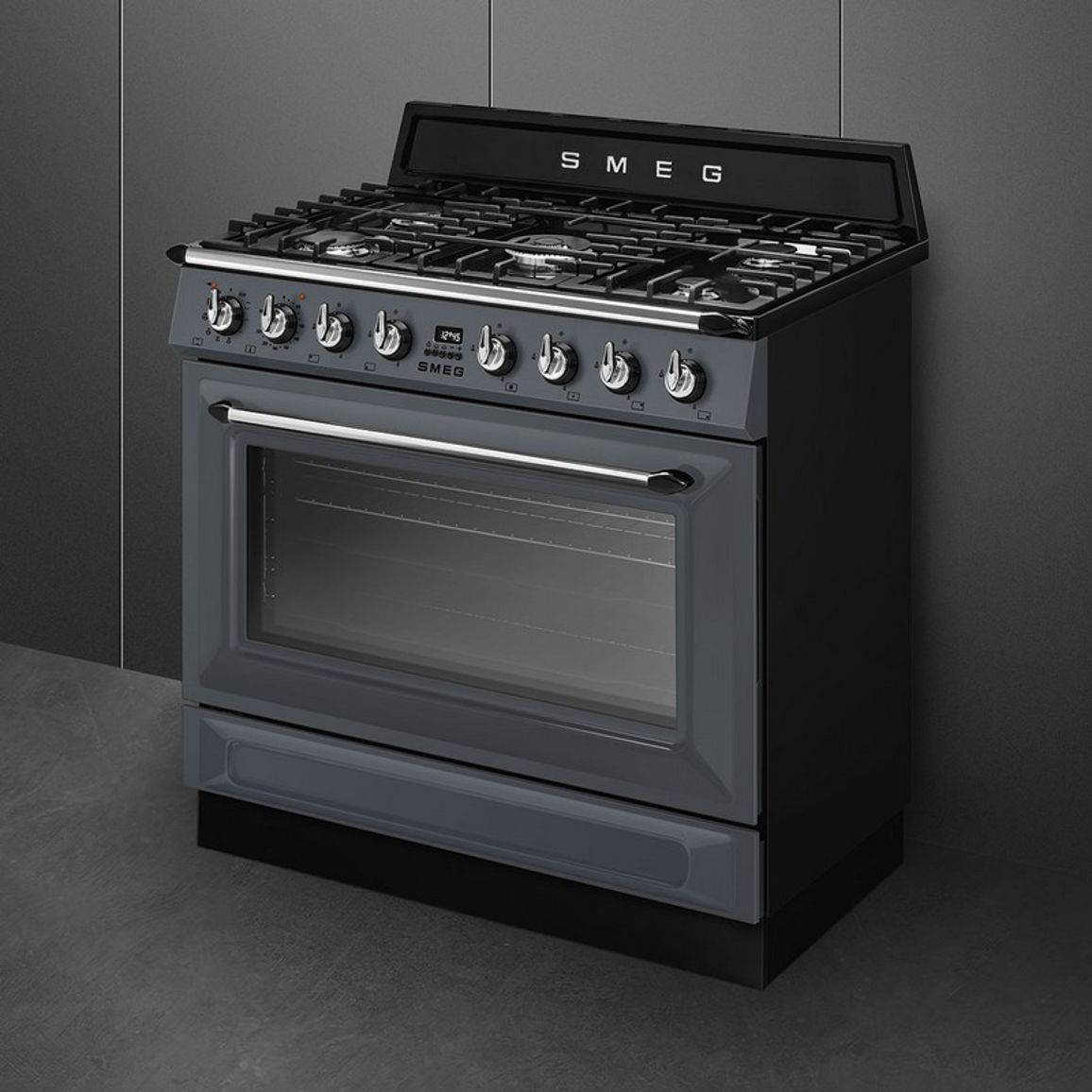 Варильний центр TR90GPGR 90 см сірий Smeg (VICTORIA) Варильний центр TR90GPGR 90 см сірий Smeg (VICTORIA)