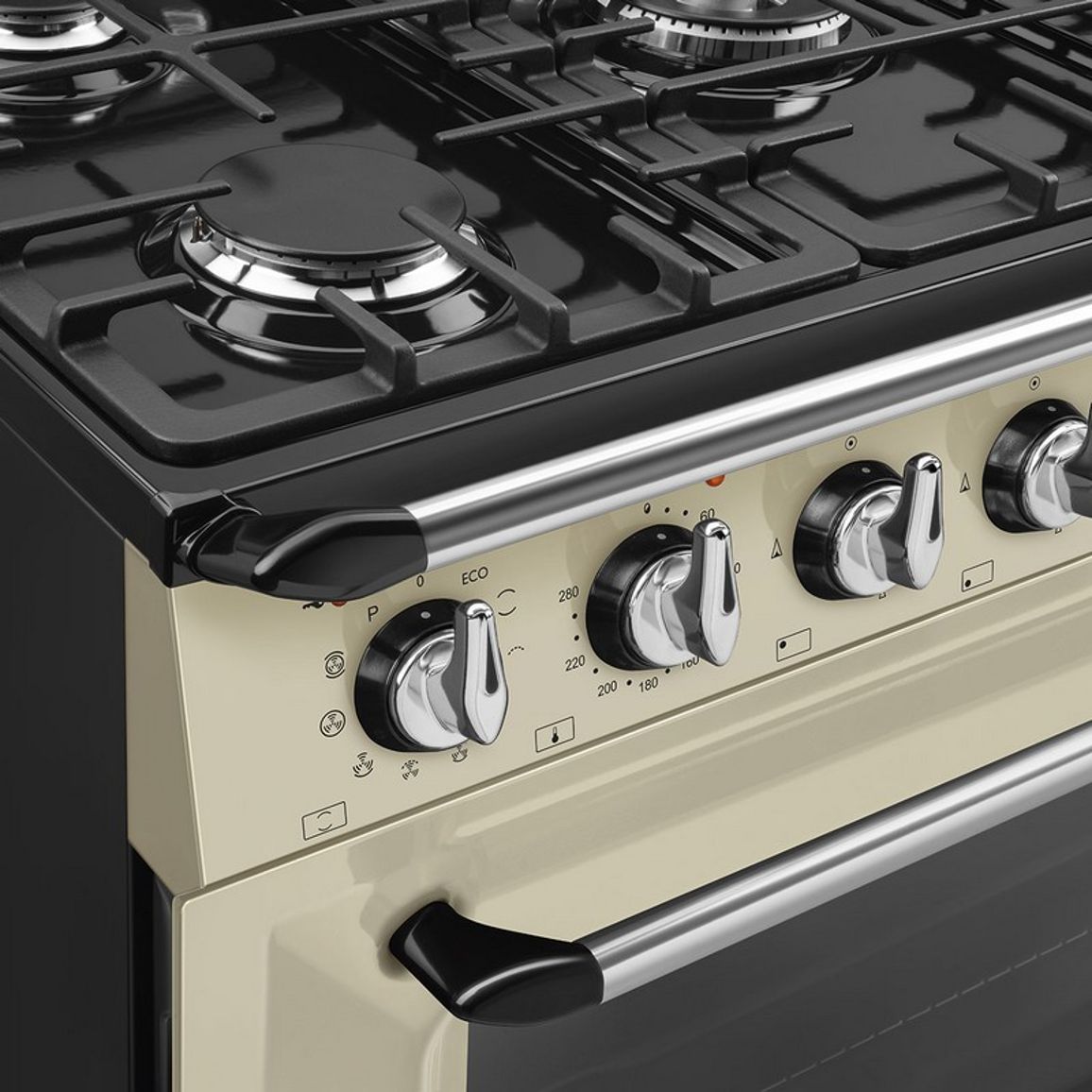 Варильний центр TR90GPP 90 см кремовий Smeg (VICTORIA) Варильний центр TR90GPP 90 см кремовий Smeg (VICTORIA)