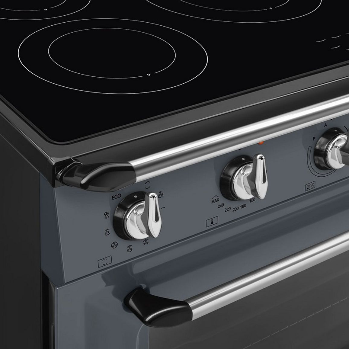 Варильний центр TR90IMGR 90 см сірий Smeg (VICTORIA)