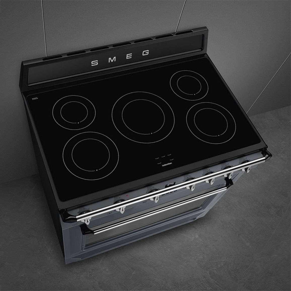 Варильний центр TR90IMGR 90 см сірий Smeg (VICTORIA)
