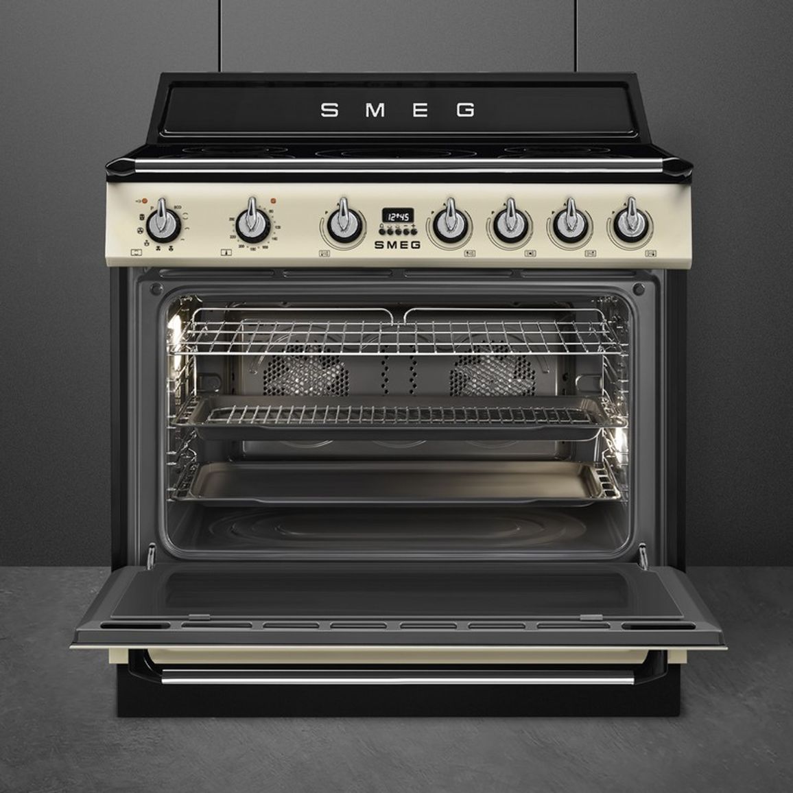 Варильний центр TR90IPP 90 см кремовий Smeg (VICTORIA)