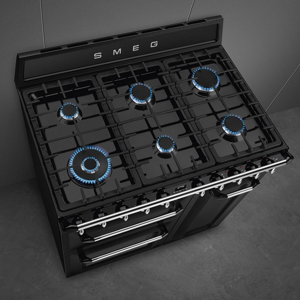 Варильний центр TR93BL 90 см Smeg (VICTORIA)