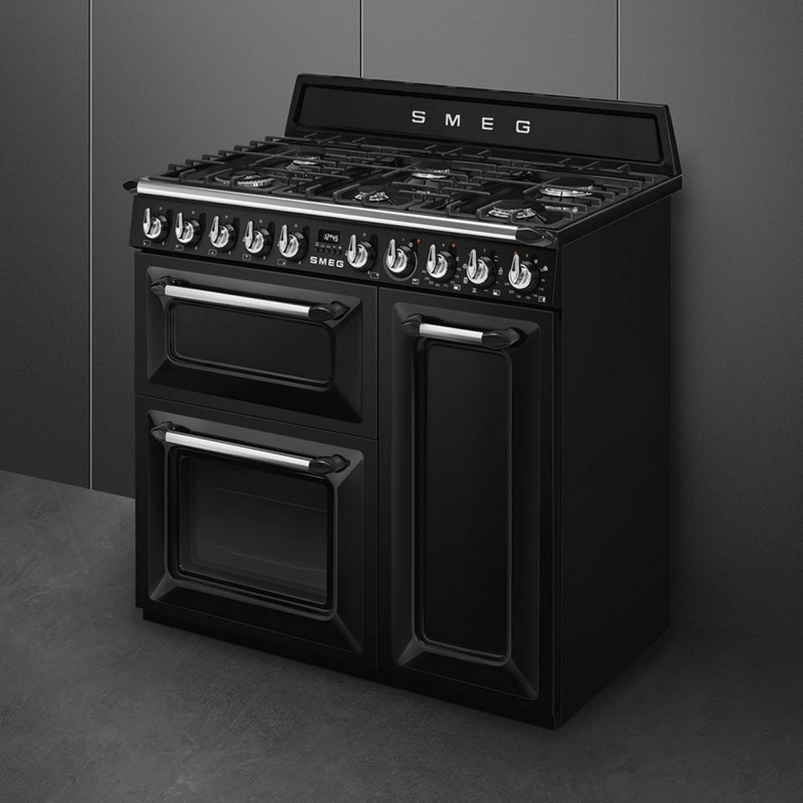 Варильний центр TR93BL 90 см Smeg (VICTORIA)