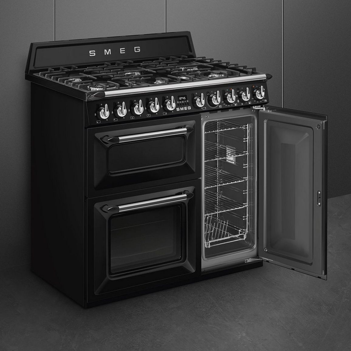 Варильний центр TR93BL 90 см Smeg (VICTORIA)