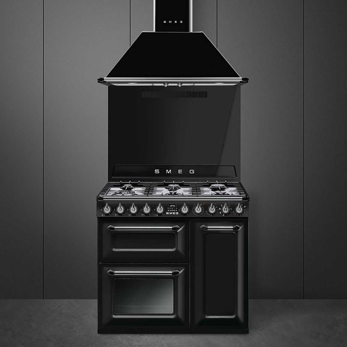 Варильний центр TR93BL 90 см Smeg (VICTORIA)