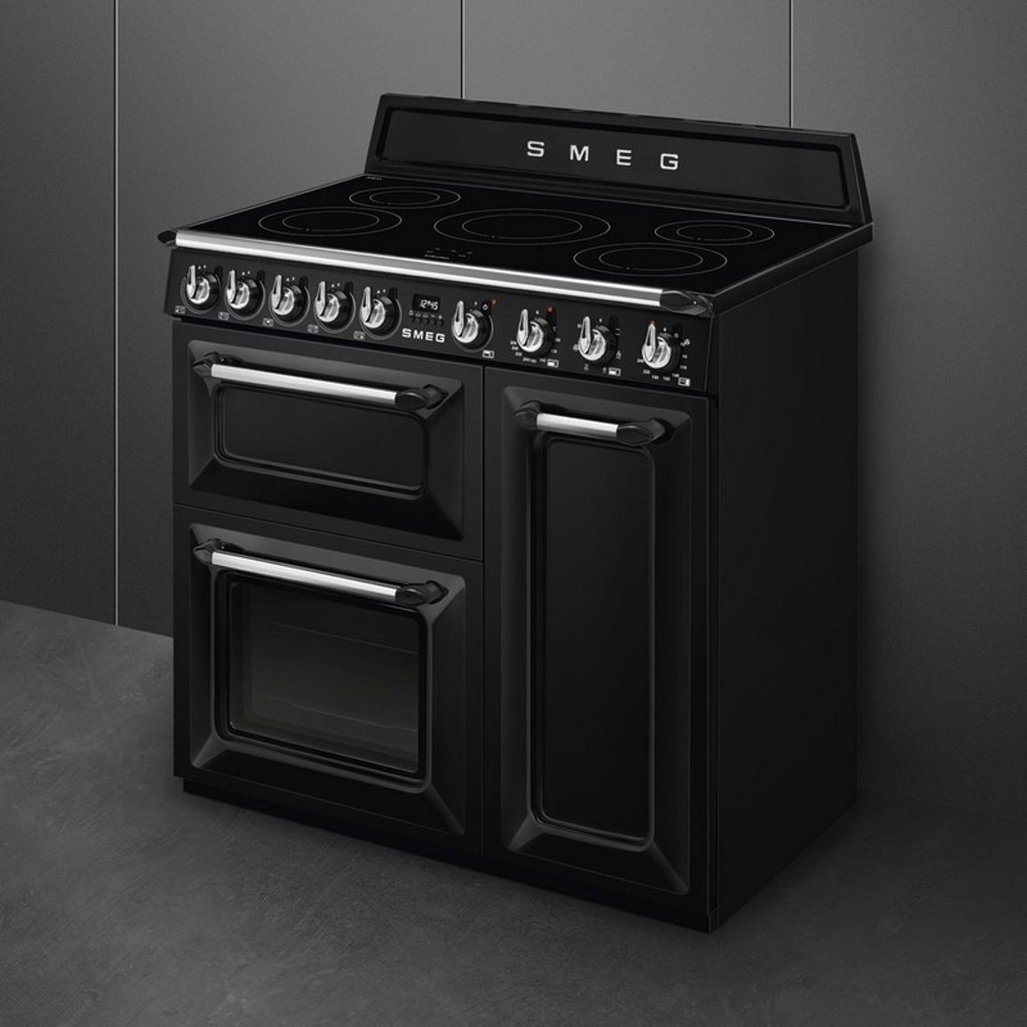 Варильний центр TR93IBL2 чорний Smeg (VICTORIA)