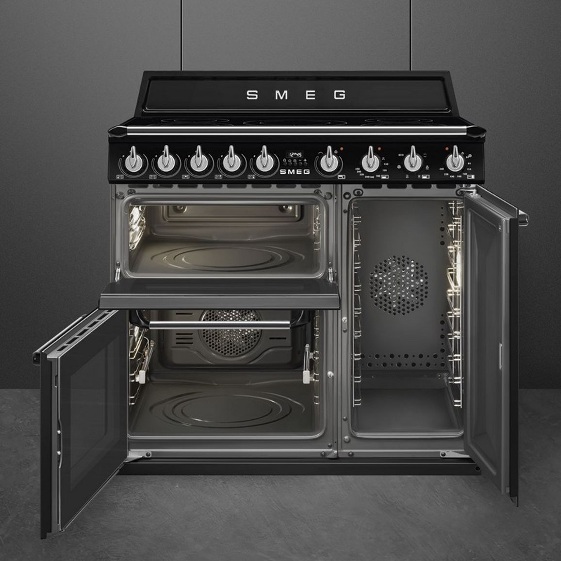 Варильний центр TR93IBL2 чорний Smeg (VICTORIA)