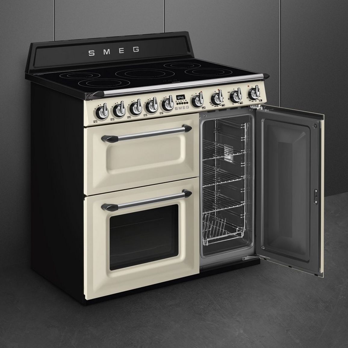 Варильний центр TR93IP2 90 см кремовий Smeg (VICTORIA) Варильний центр TR93IP2 90 см кремовий Smeg (VICTORIA)