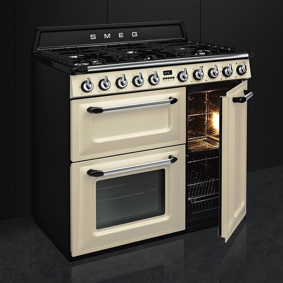 Варильний центр TR93P 90 см Smeg (VICTORIA) Варильний центр TR93P 90 см Smeg (VICTORIA)