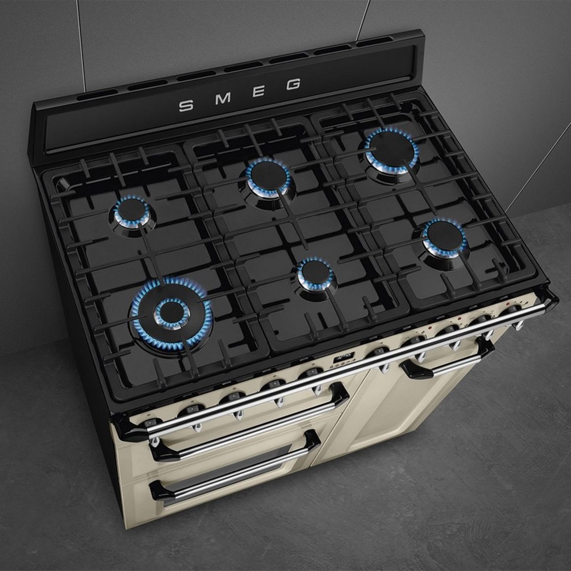 Варильний центр TR93P 90 см Smeg (VICTORIA) Варильний центр TR93P 90 см Smeg (VICTORIA)