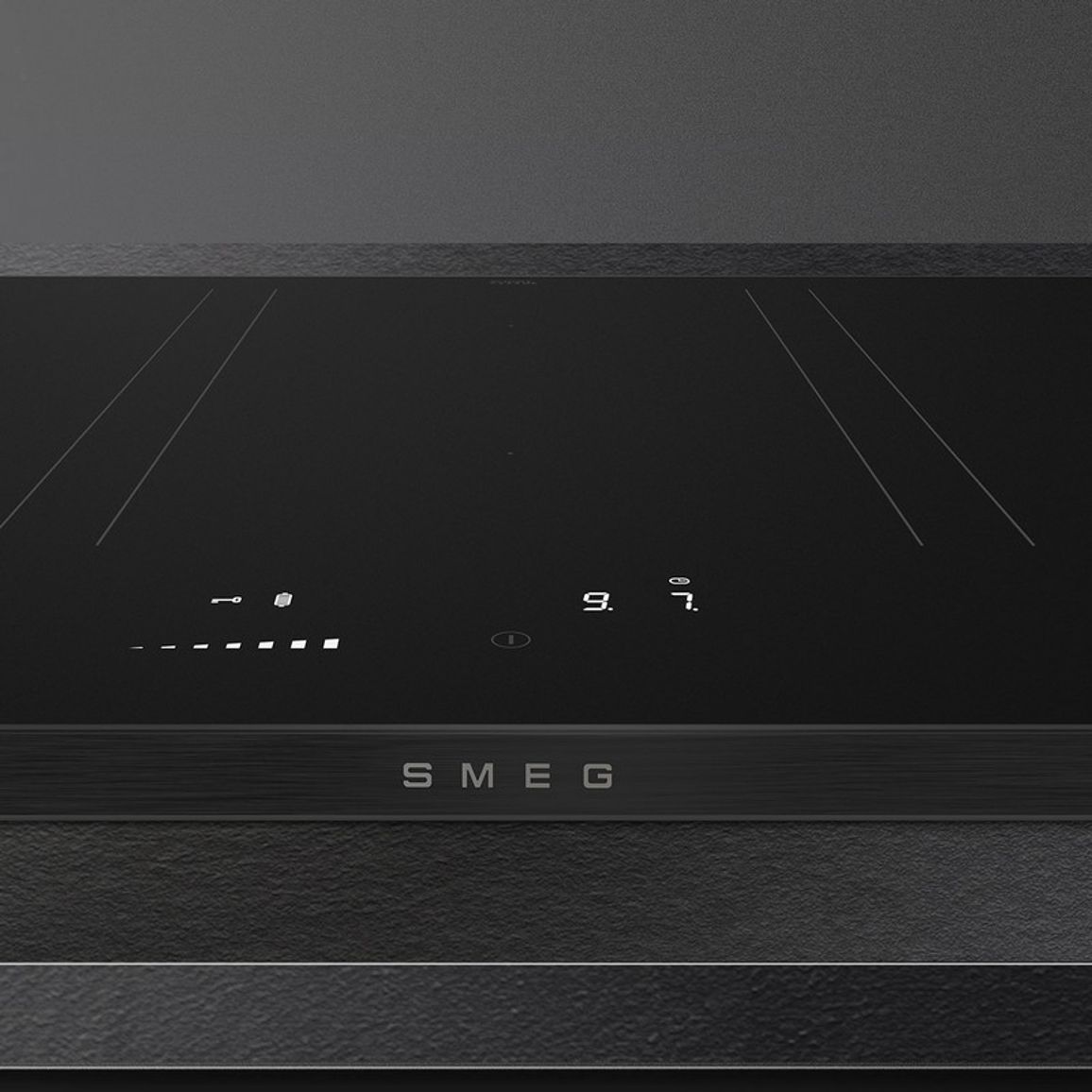 Індукційна варильна поверхня SISL7964MB 90 см рамка чорна матова Smeg (ISOLA)