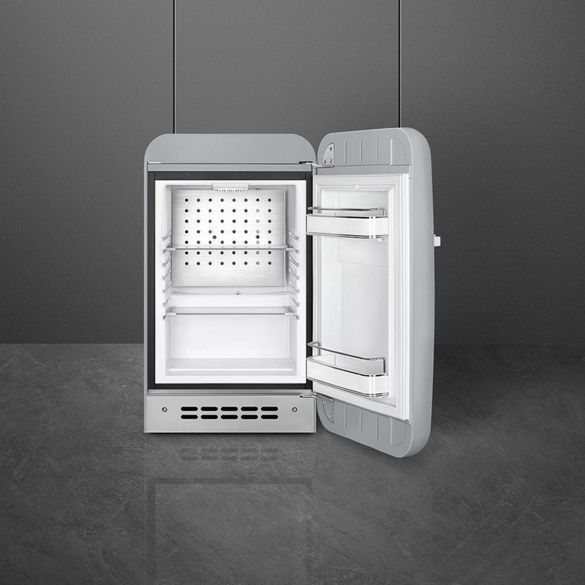 Мінібар FAB5RSV6 40 см, сріблястий Smeg (50'S RETRO STYLE) Мінібар FAB5RSV6 40 см, сріблястий Smeg (50'S RETRO STYLE)