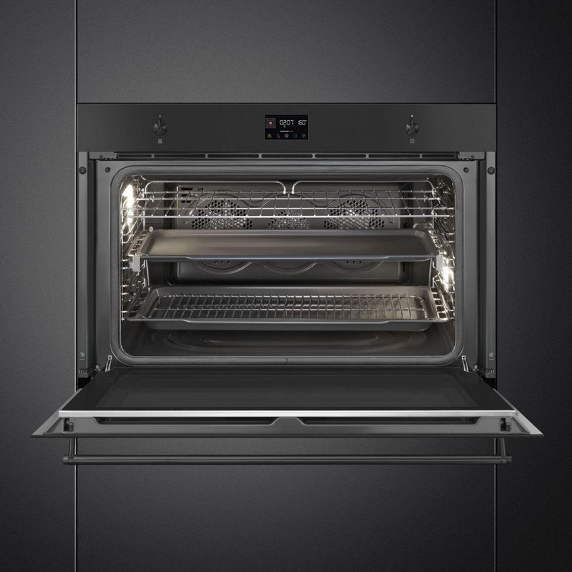 Духова шафа SFP9302TN 90 см чорний матовий Smeg (CLASSICA)