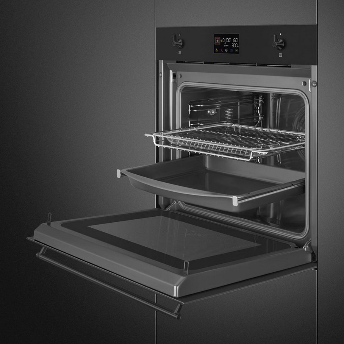 Духова шафа SO6302M2N з мікрохвилями, чорний матовий Smeg (CLASSICA)