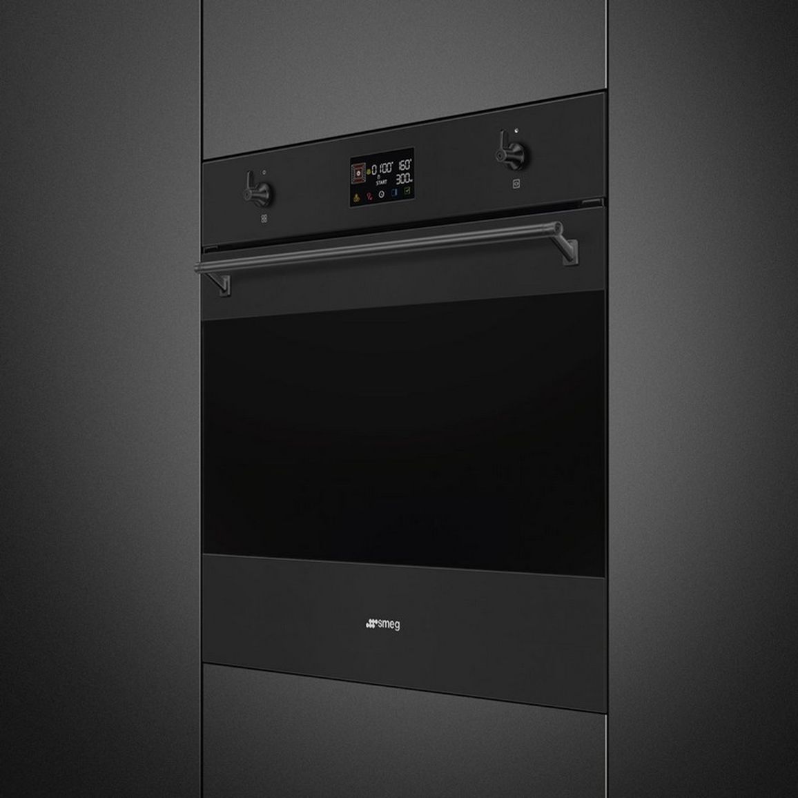 Духова шафа SO6302M2N з мікрохвилями, чорний матовий Smeg (CLASSICA)