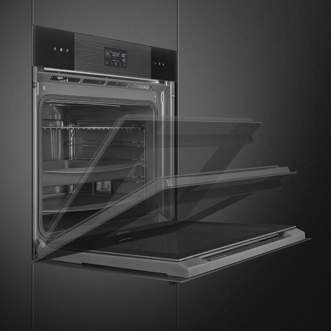 Духова шафа SOP6102S2PB3 з парою, SteamOne, Smeg (LINEA)