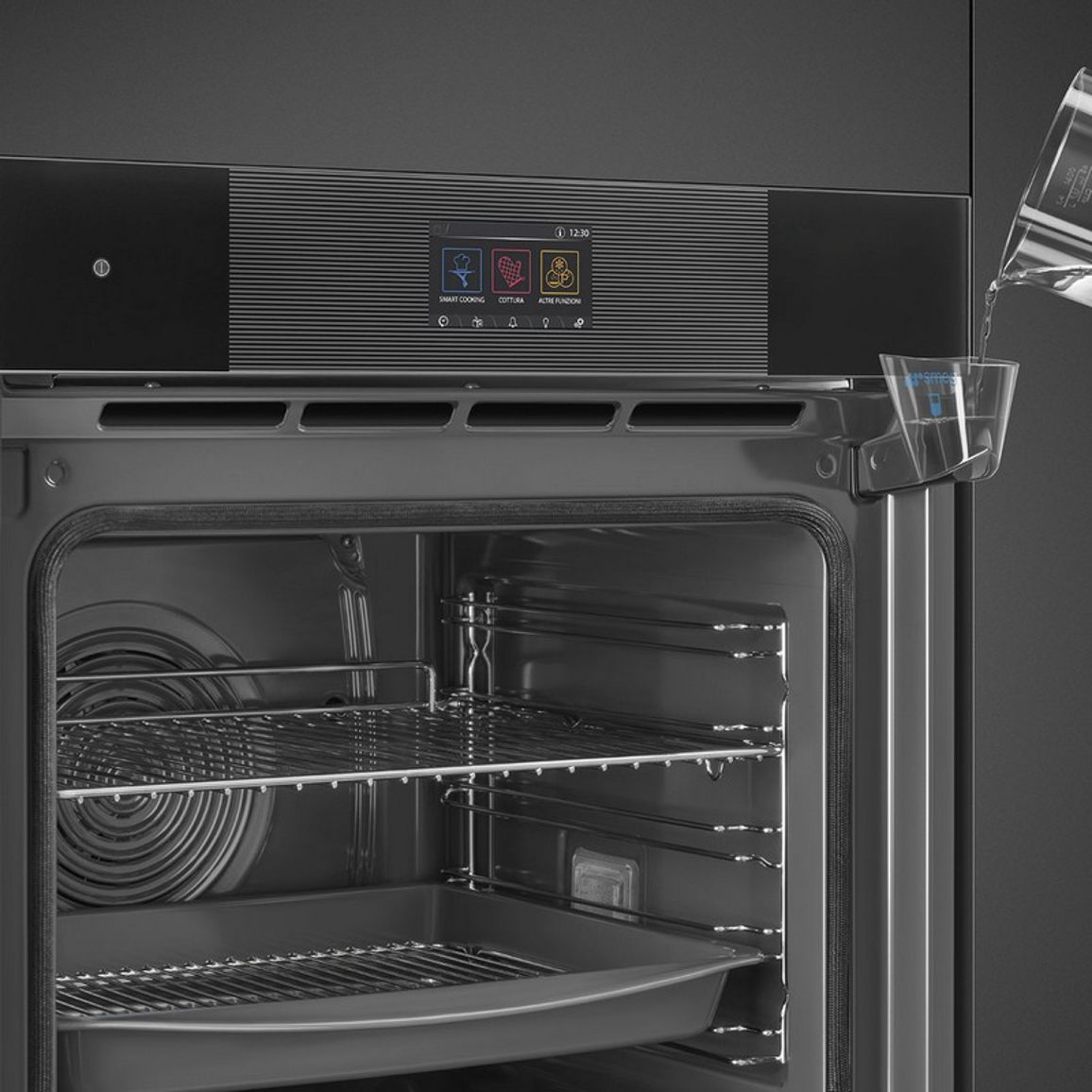 Духова шафа SOP6104S2PB3 з парою , SteamOne, Smeg (LINEA)