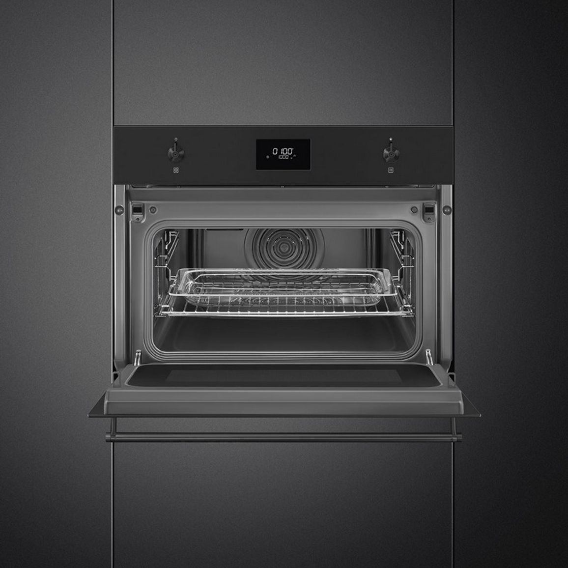 Компактна духова шафа SO4301M1N з мікрохвилями Smeg (CLASSICA)