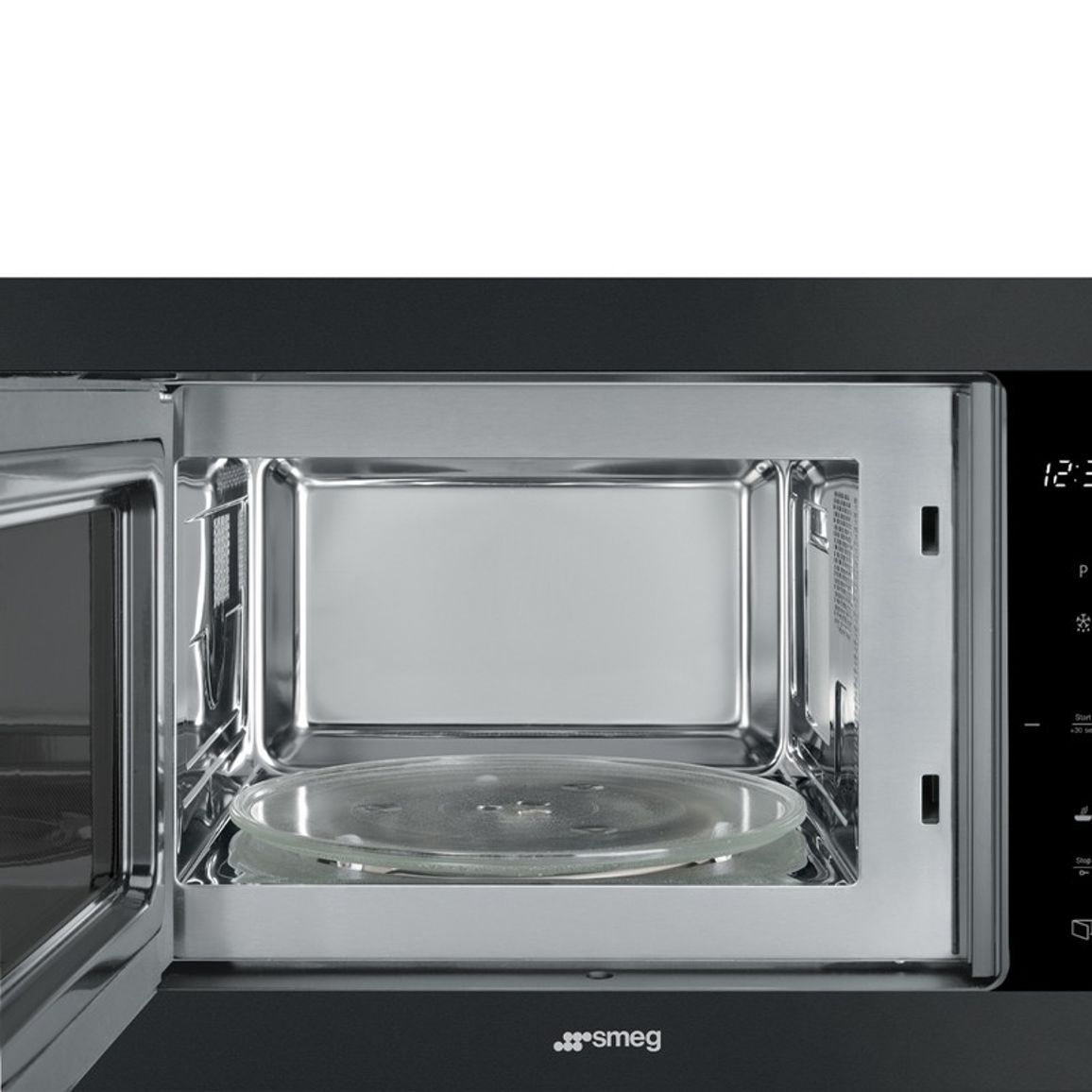 Вбудована мікрохвильова піч FMI325N чорна матова Smeg (CLASSICA)