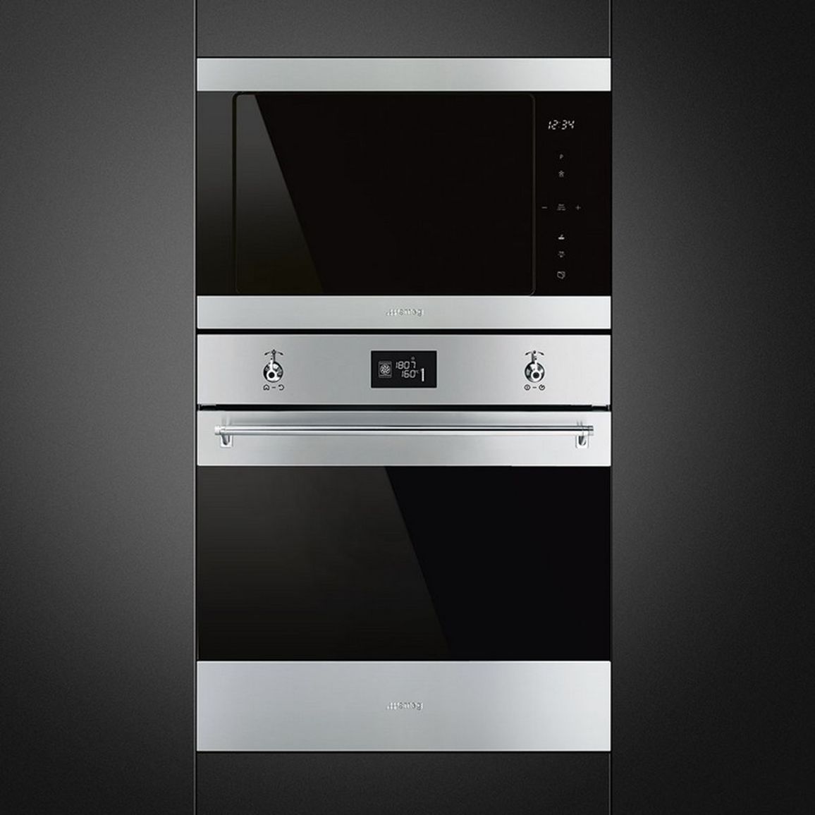 Вбудована мікрохвильова піч FMI325X1 Smeg (CLASSICA)
