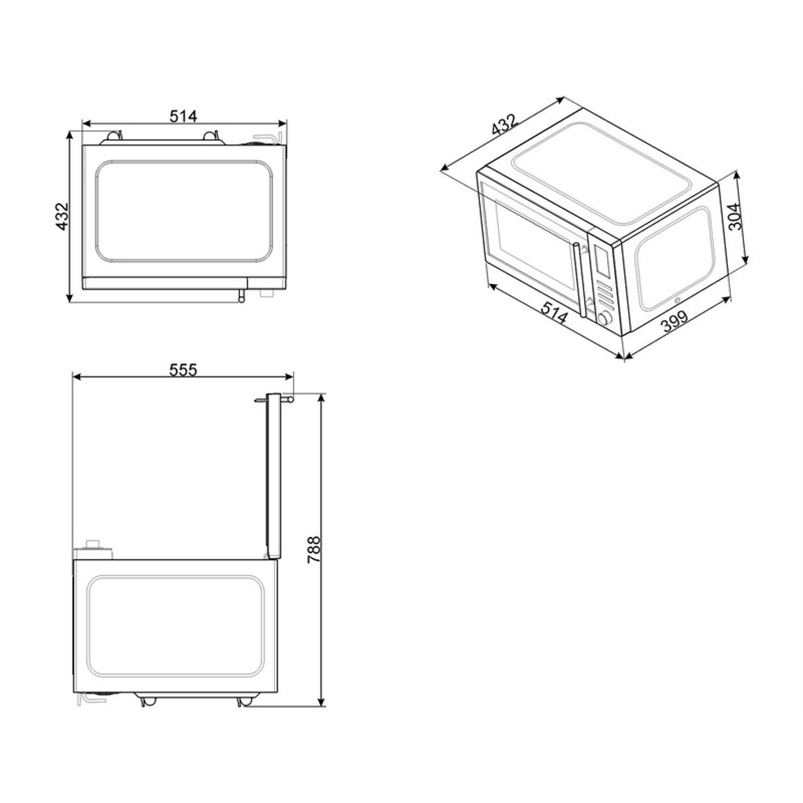 Мікрохвильова піч MOE25B Smeg (UNIVERSAL)