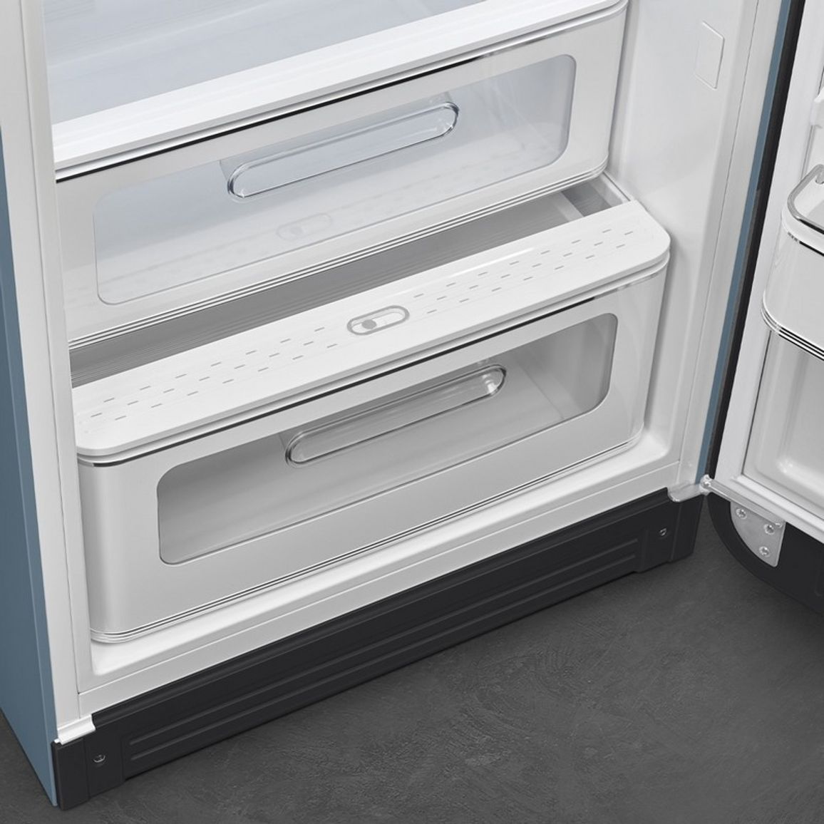 Холодильник однодверний FAB28RDSB6 блакитний шторм матовий Smeg Smeg (50'S RETRO STYLE) Холодильник однодверний FAB28RDSB6 блакитний шторм матовий Smeg Smeg (50'S RETRO STYLE)