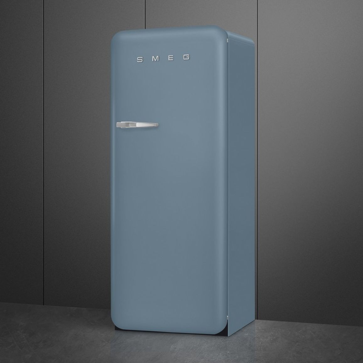 Холодильник однодверний FAB28RDSB6 блакитний шторм матовий Smeg Smeg (50'S RETRO STYLE) Холодильник однодверний FAB28RDSB6 блакитний шторм матовий Smeg Smeg (50'S RETRO STYLE)