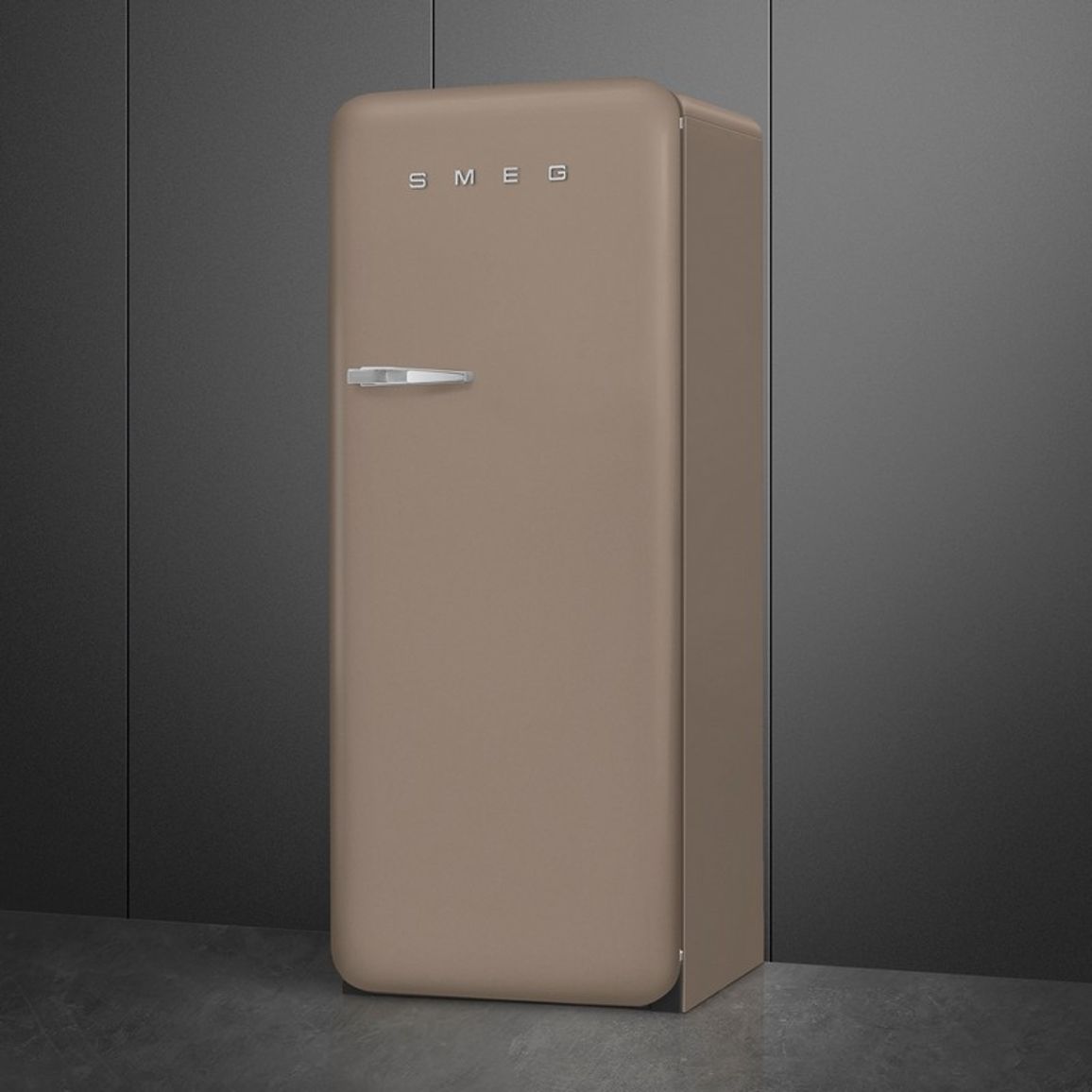 Холодильник однодверний FAB28RDTP6 Сіро-брунатний матовий Smeg Smeg (50'S RETRO STYLE) Холодильник однодверний FAB28RDTP6 Сіро-брунатний матовий Smeg Smeg (50'S RETRO STYLE)