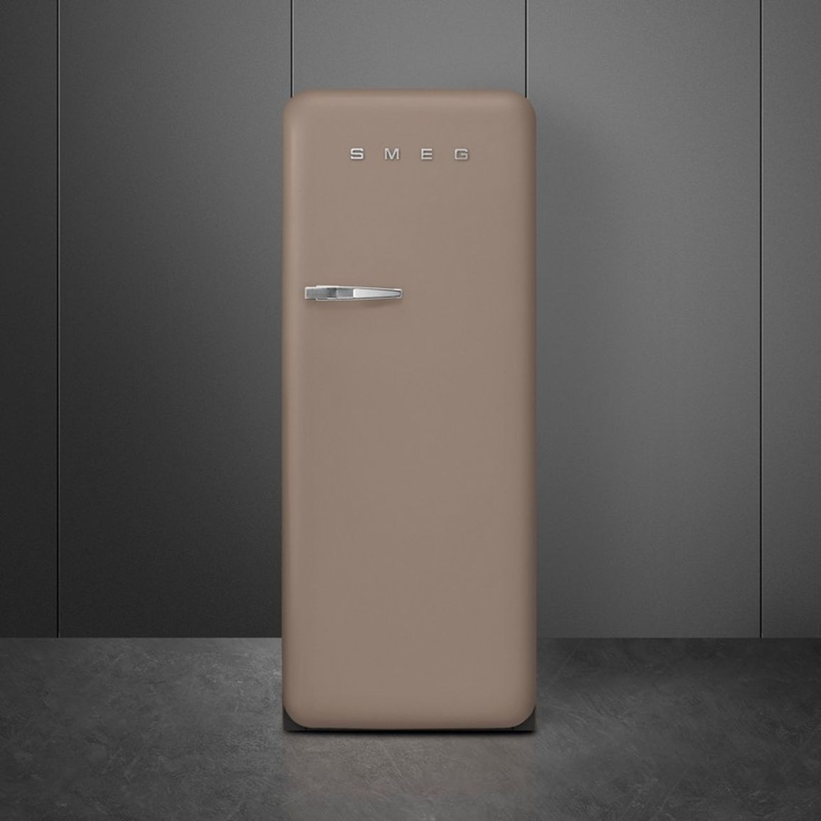 Холодильник однодверний FAB28RDTP6 Сіро-брунатний матовий Smeg Smeg (50'S RETRO STYLE) Холодильник однодверний FAB28RDTP6 Сіро-брунатний матовий Smeg Smeg (50'S RETRO STYLE)