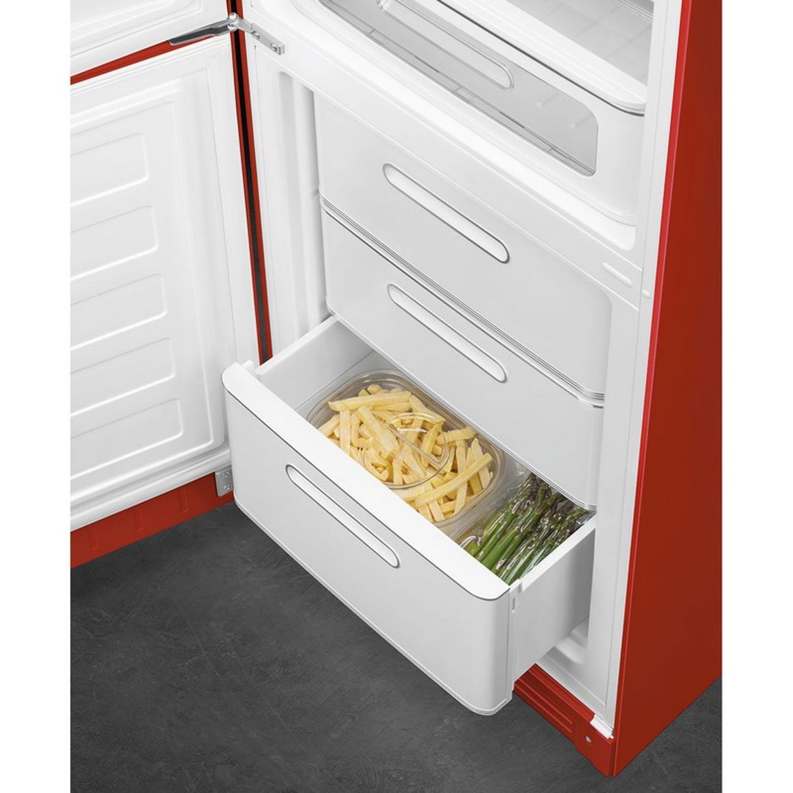 Комбінований холодильник FAB32LRD6 червоний Smeg (50'S RETRO STYLE) Комбінований холодильник FAB32LRD6 червоний Smeg (50'S RETRO STYLE)