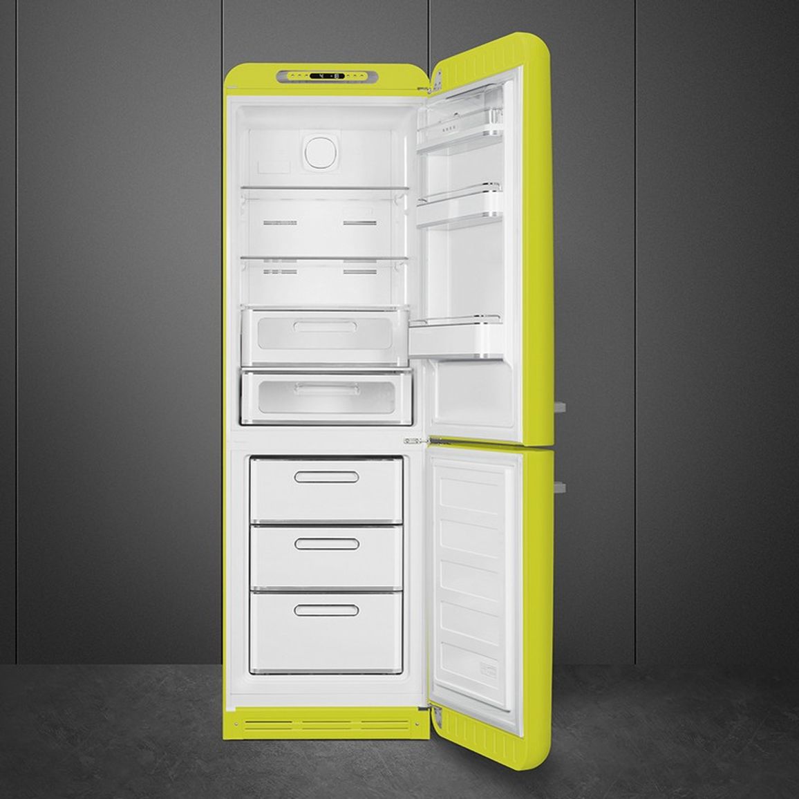 Комбінований холодильник FAB32RLI6 лайм Smeg (50'S RETRO STYLE) Комбінований холодильник FAB32RLI6 лайм Smeg (50'S RETRO STYLE)