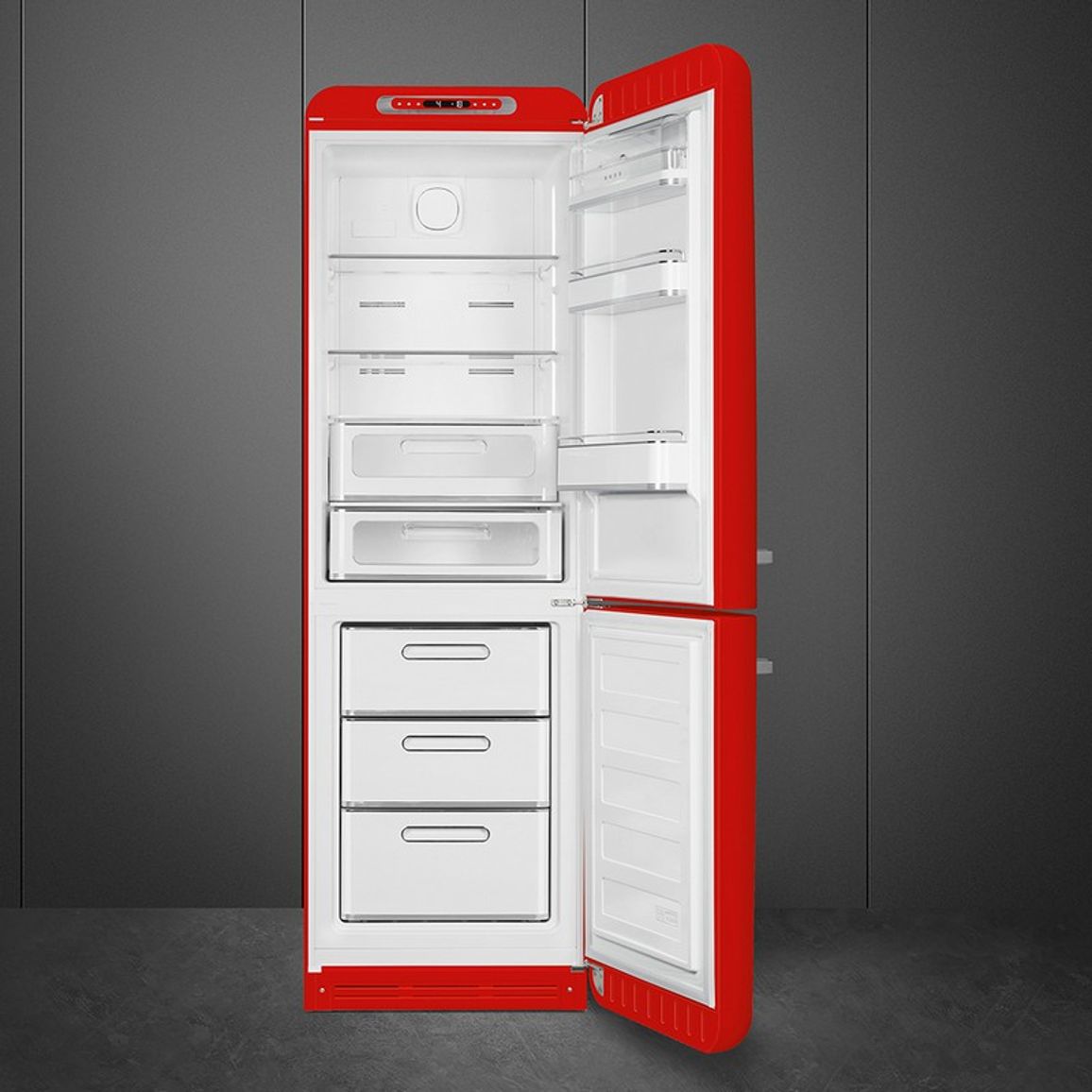 Комбінований холодильник FAB32RRD6 червоний Smeg (50'S RETRO STYLE) Комбінований холодильник FAB32RRD6 червоний Smeg (50'S RETRO STYLE)