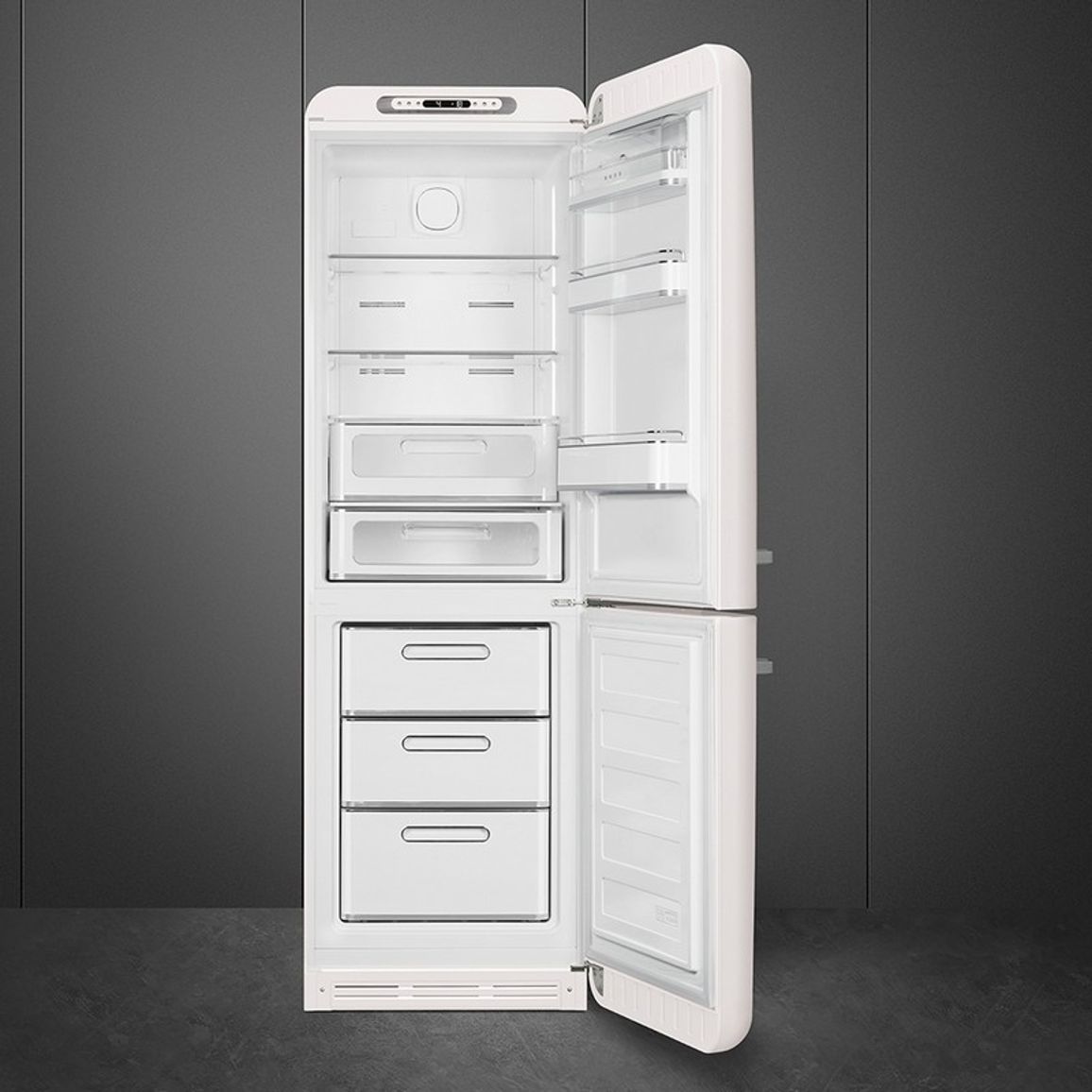 Комбінований холодильник FAB32RWH6 білий Smeg (50'S RETRO STYLE) Комбінований холодильник FAB32RWH6 білий Smeg (50'S RETRO STYLE)