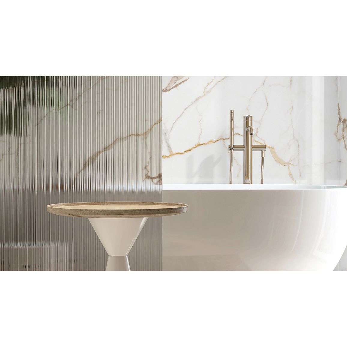 Стінова панель SPC Rocko Tiles R192 PT Б'янко Голд Стінова панель SPC Rocko Tiles R192 PT Б'янко Голд