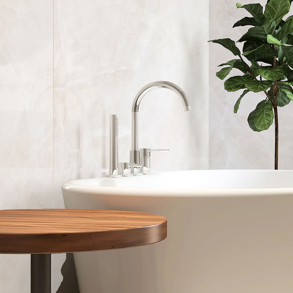 Стінова панель SPC Rocko Tiles R196 HG Айворі Онікс