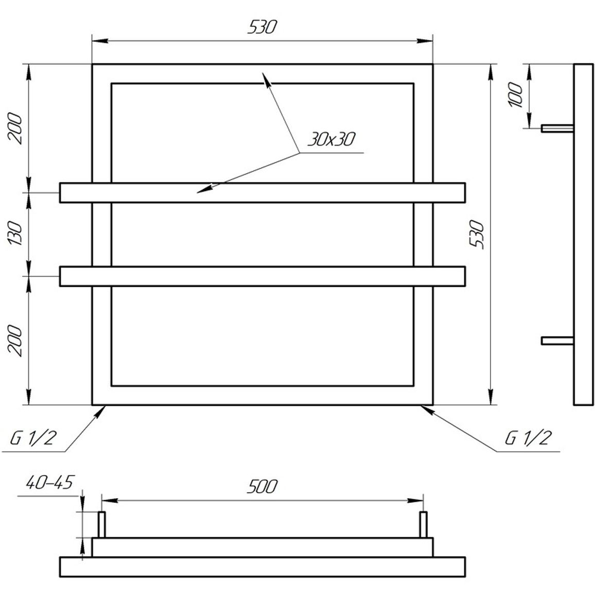 Рушникосушка Cadexsa 630x530 Genesis AQUA Рушникосушка Cadexsa 630x530 Genesis AQUA