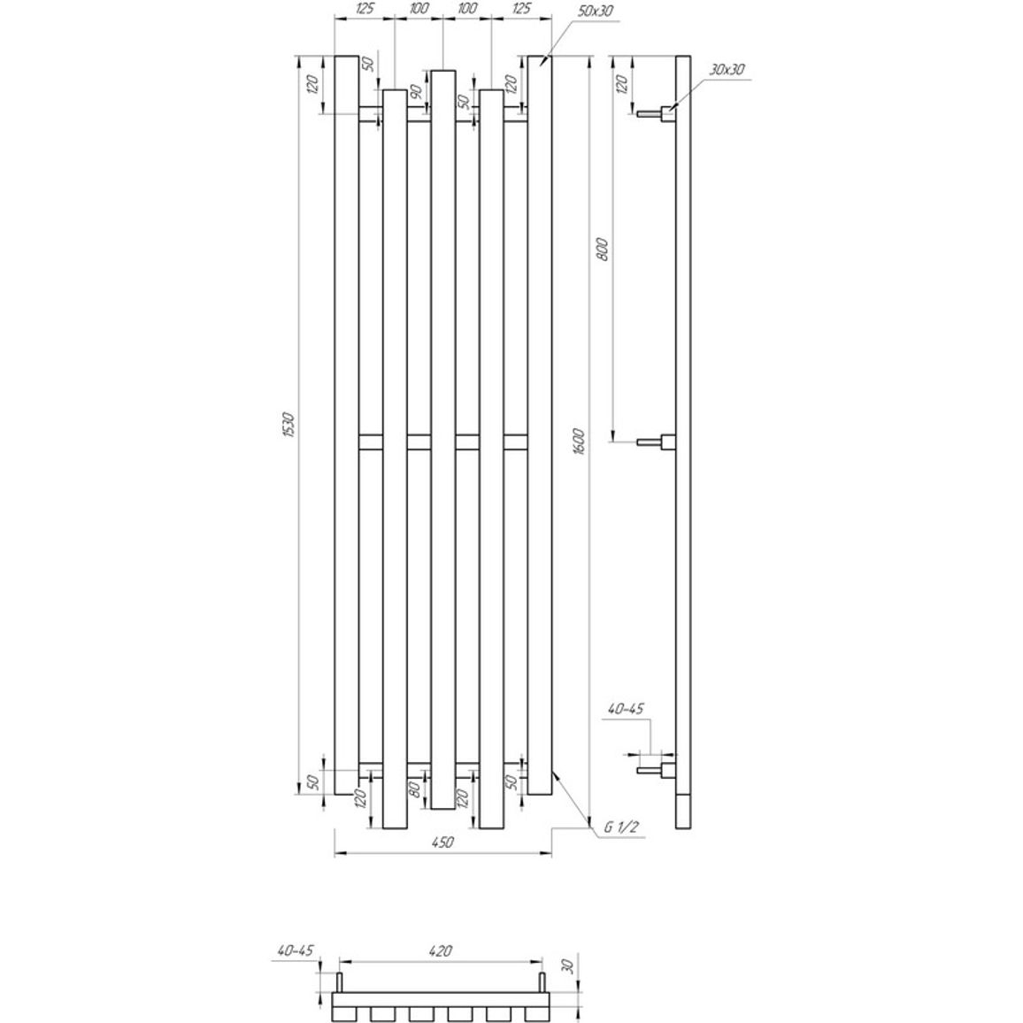 Радіатор Bassa 1600x450 Genesis AQUA Радіатор Bassa 1600x450 Genesis AQUA