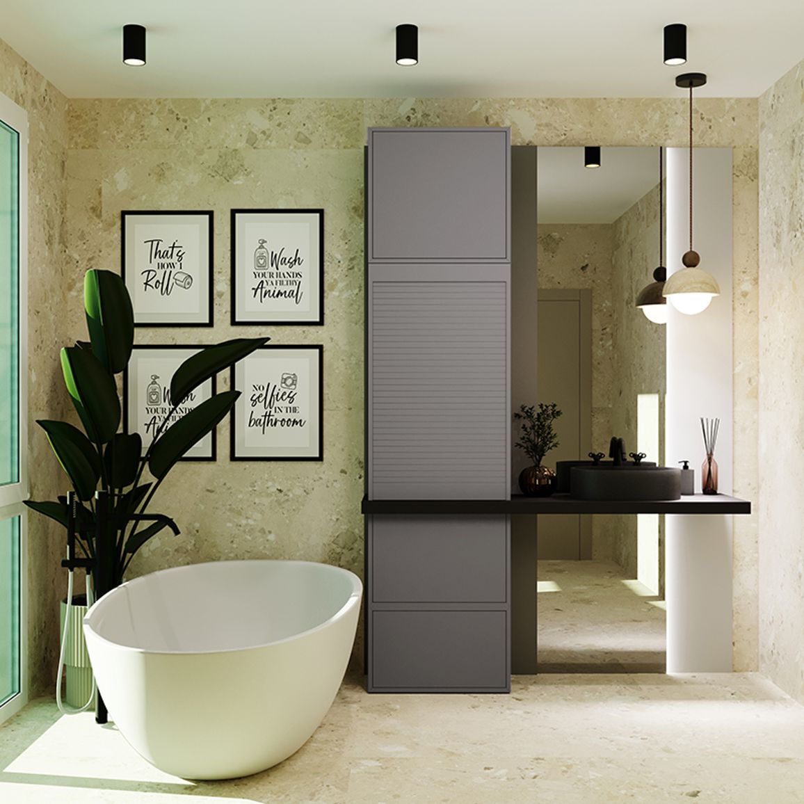 Комплект жалюзи REHAU RAUVOLET Noble matt Smoke Stack 2457L 900x1500 мм