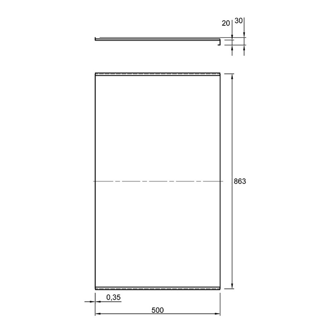 Піддон алюмінієвий Light 500xL863 Scilm