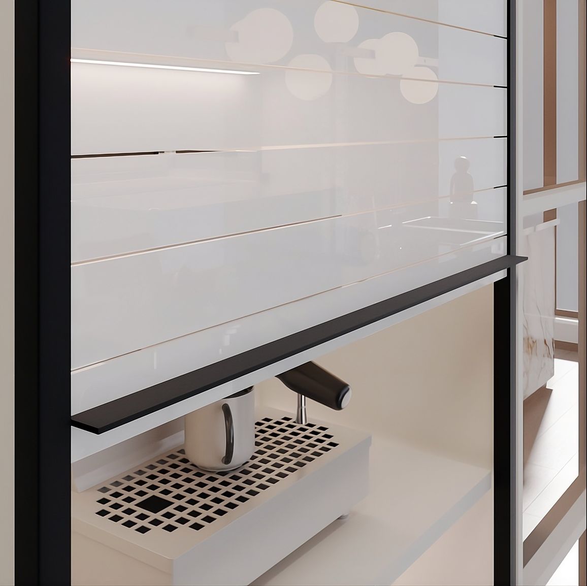 Комплект жалюзі REHAU RAUVOLET Vetro-Line White Gloss 73979 (Чорний онікс 1995L) 600x1500 мм Комплект жалюзі REHAU RAUVOLET Vetro-Line White Gloss 73979 (Чорний онікс 1995L) 600x1500 мм