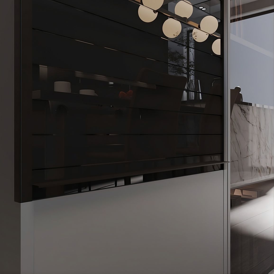 Комплект жалюзі REHAU RAUVOLET Vetro-Line Black Gloss 73978 (Чорний онікс 1995L) 900x1500 мм Комплект жалюзі REHAU RAUVOLET Vetro-Line Black Gloss 73978 (Чорний онікс 1995L) 900x1500 мм