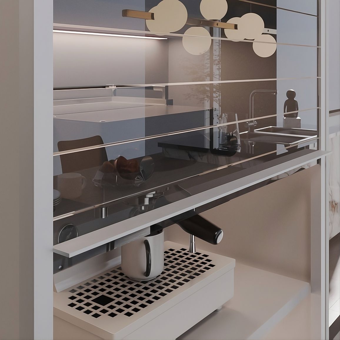 Комплект жалюзі REHAU RAUVOLET Vetro-Line Smoky 73480 (Нержавійка 360L) 900x1500 мм