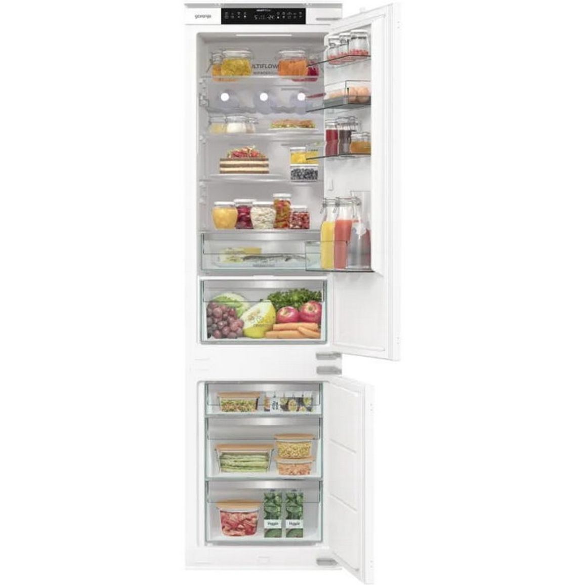 Вбудований комбінований холодильник NRKI519D61WF Gorenje