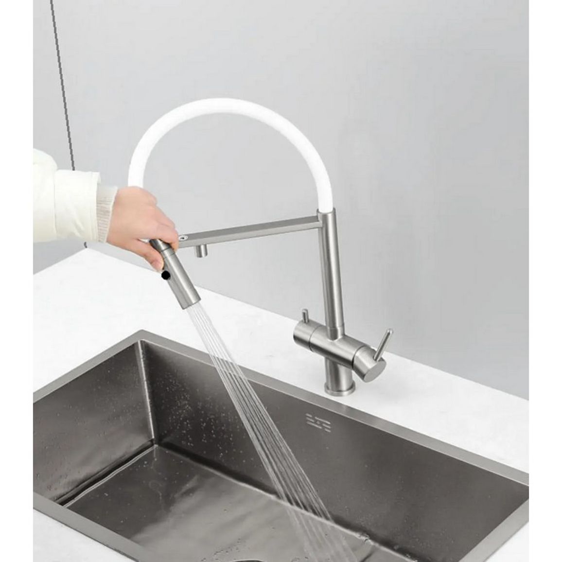 Змішувач FKM 3130 Inox White Fabiano