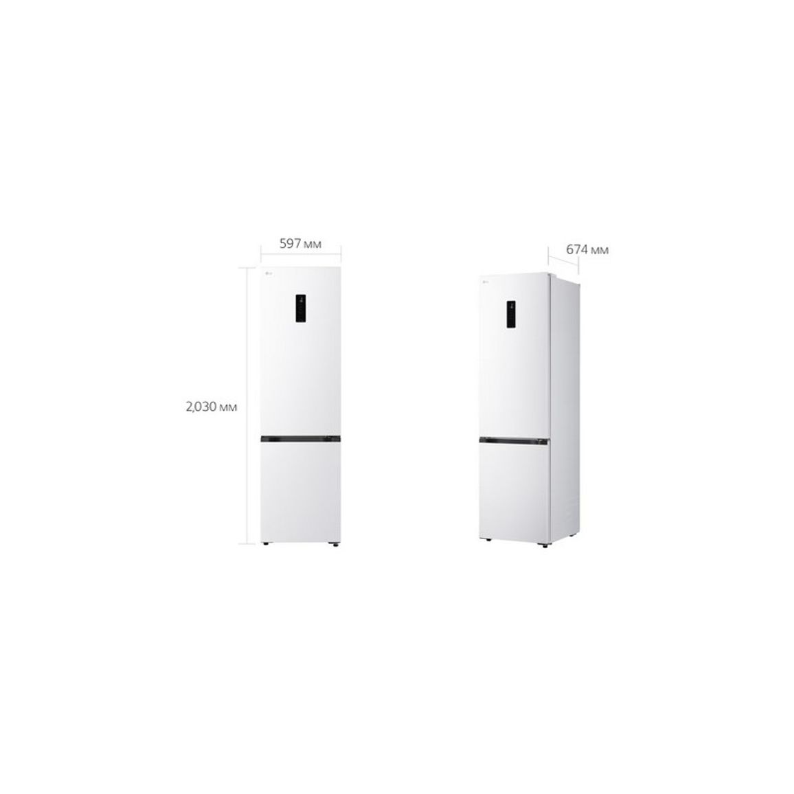Холодильник з нижньою морозильною камерою GC-B509EQTM білий LG Холодильник з нижньою морозильною камерою GC-B509EQTM білий LG