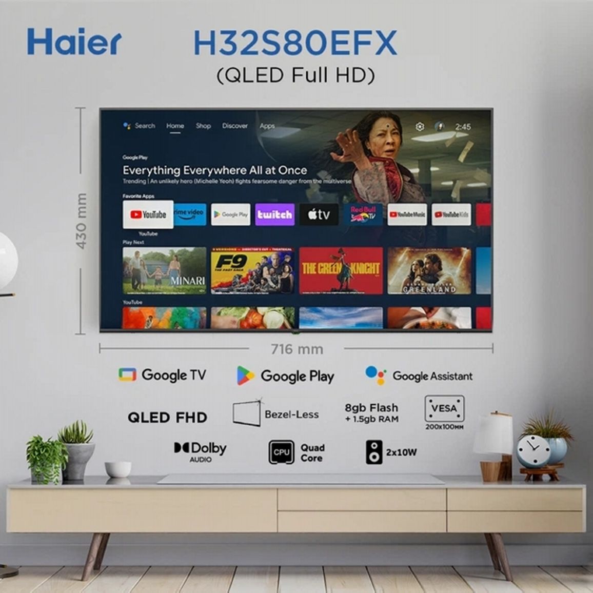 Телевізор H32S80EFX HAIER Телевізор H32S80EFX HAIER