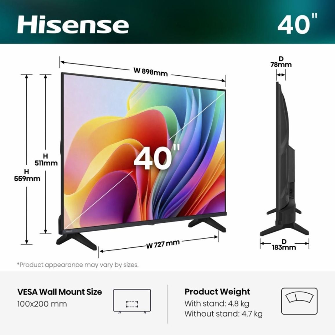 Телевізор 40A4S HISENSE