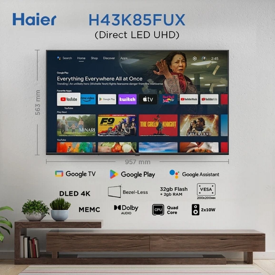 Телевізор H43K85FUX Haier Телевізор H43K85FUX Haier