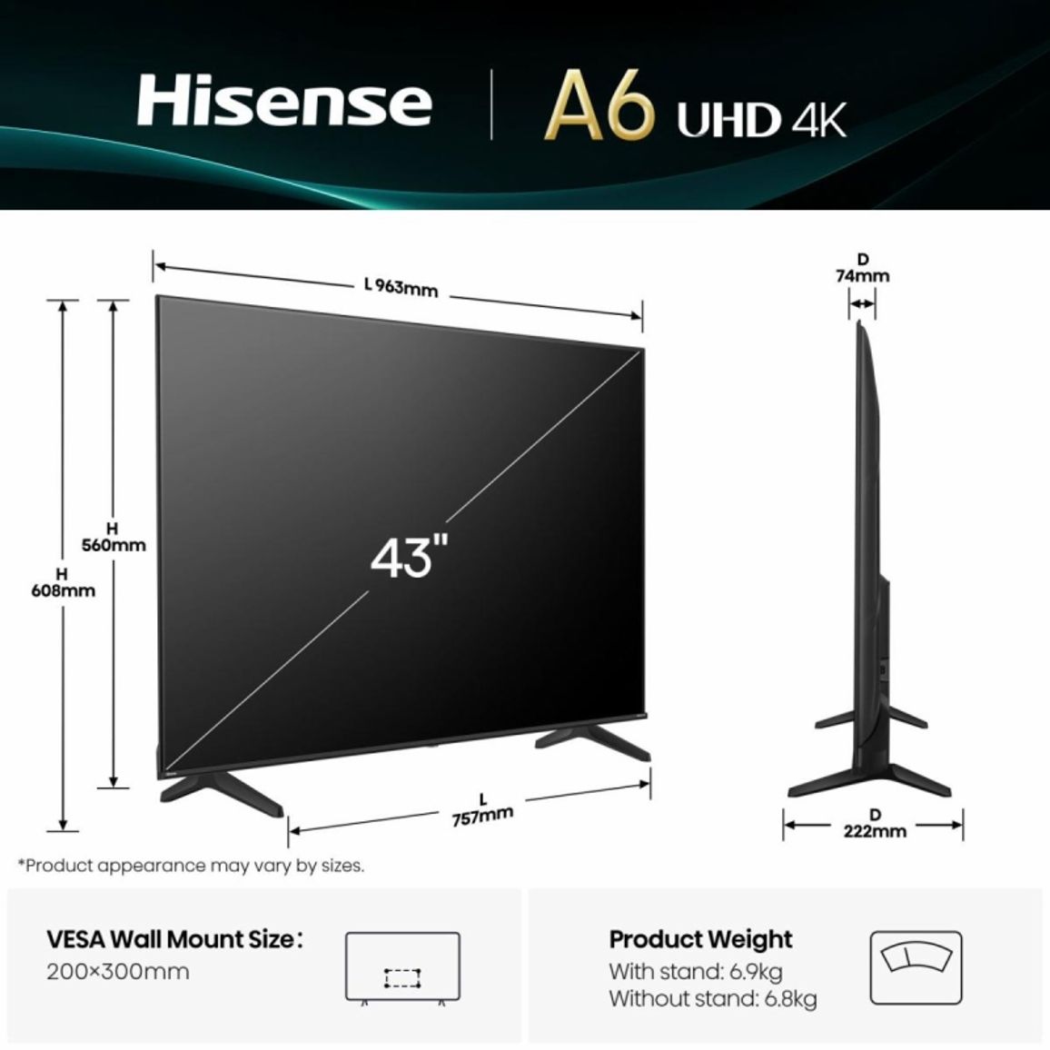 Телевізор 43A6Q Hisense Телевізор 43A6Q Hisense