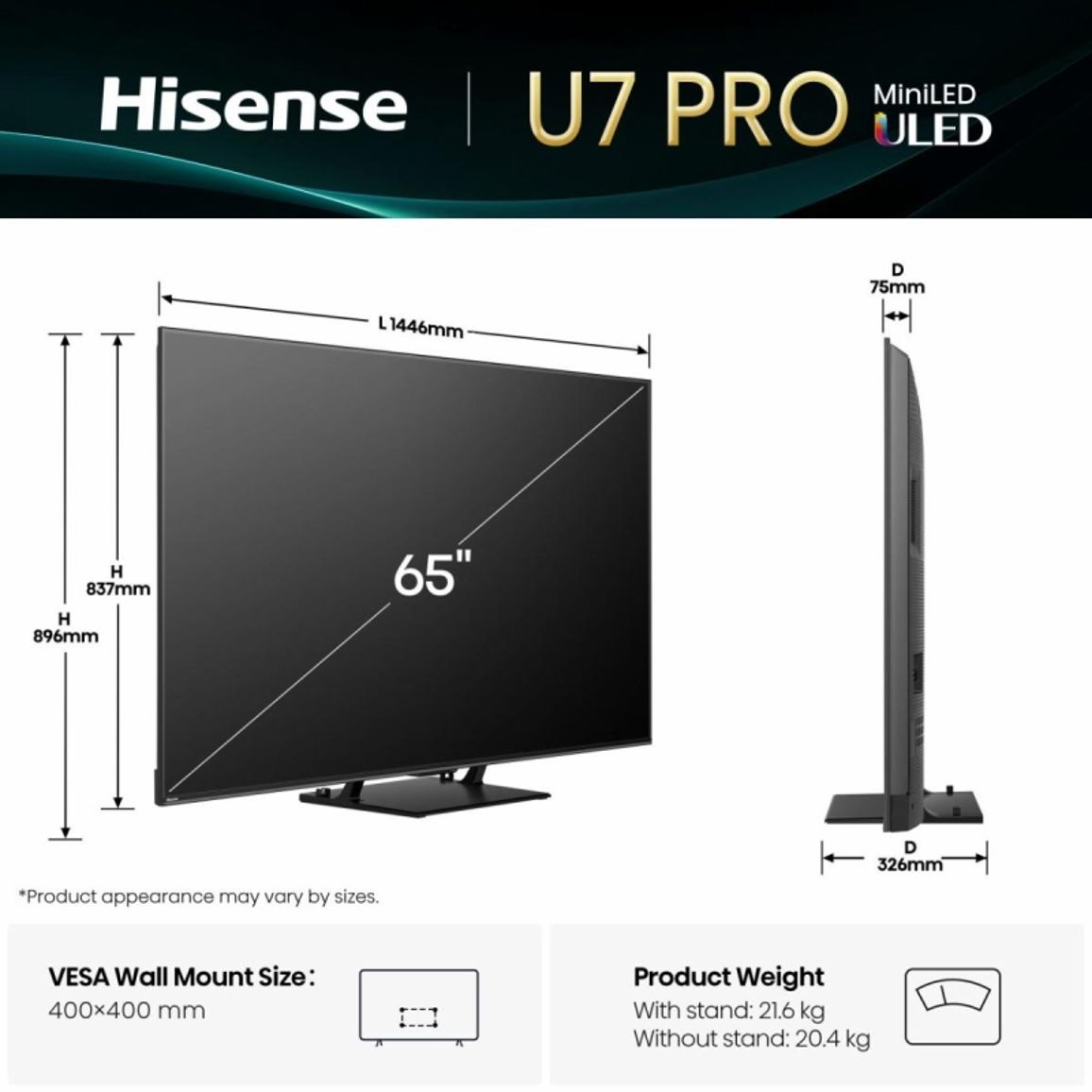 Телевізор 65U7Q PRO Hisense Телевізор 65U7Q PRO Hisense